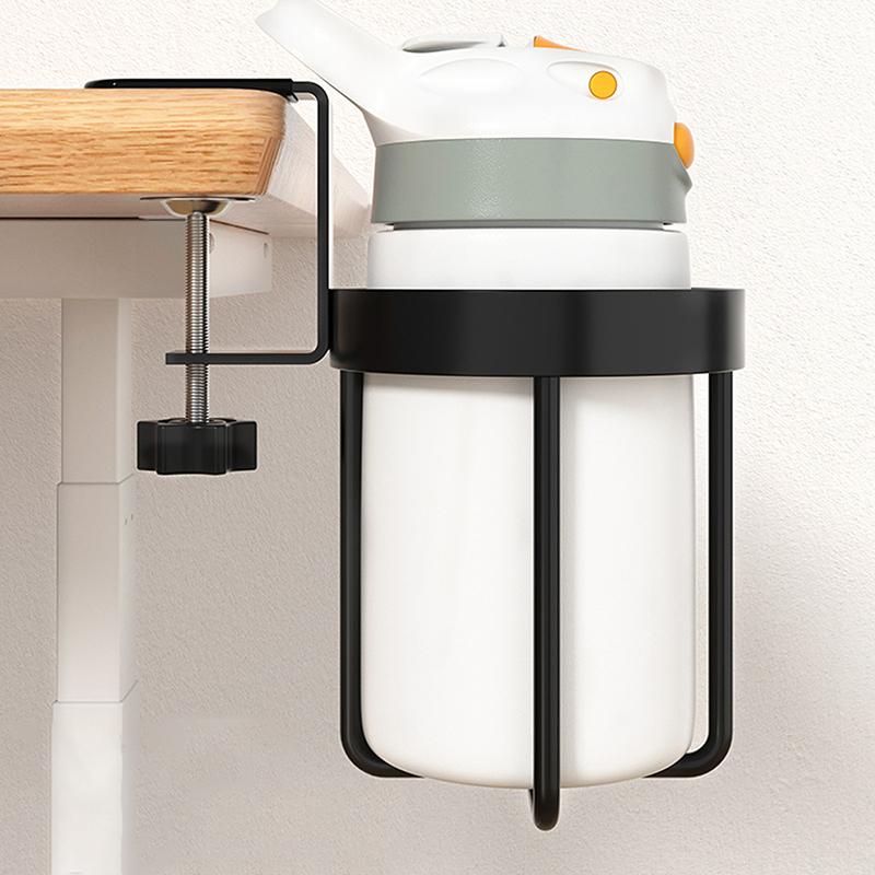 1Pc Desk Cup Holder Shelf Universal Fixed Cup Holder For Coffee Mugs Water Bottles Cup Clamp Holder At The Table Storage Rack