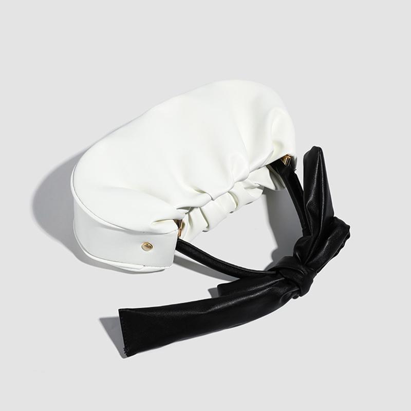 Fashiable and versatile bow fold crossbody bag, hand-held cloud bag