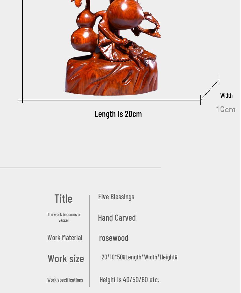 Karin Wood Carved "Five Blessings" Gourd Ornament - Chinese Root Carving Decoration, Ideal for Opening Ceremonies or Housewarming Gifts