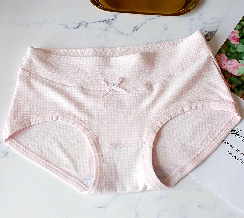 Women's Panties Mid Waist Briefs Comfortable Triangle Pants Teen Bottoms Underwear