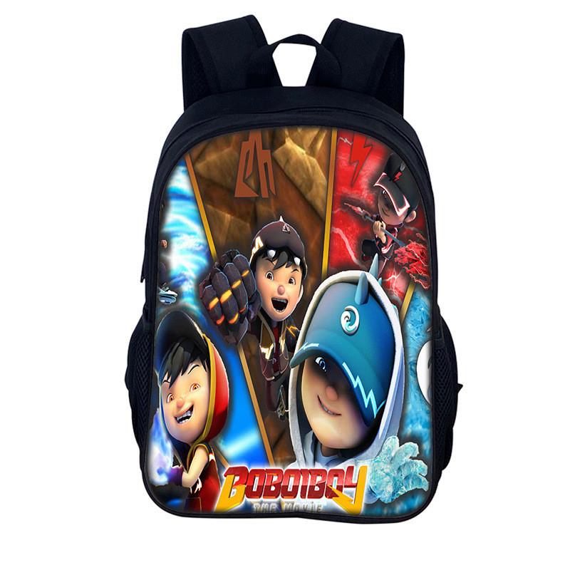 Elements Heroes Boboiboy Kids School Backpack With Durable Nylon Material For Elementary Students