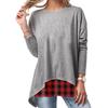 Damen Europäisch Amerikanisch Frühling Herbst Neuer Stil Hoodie Einfarbig Rundhalsausschnitt Langarm Pullover Lässig Vielseitiges Oberteil