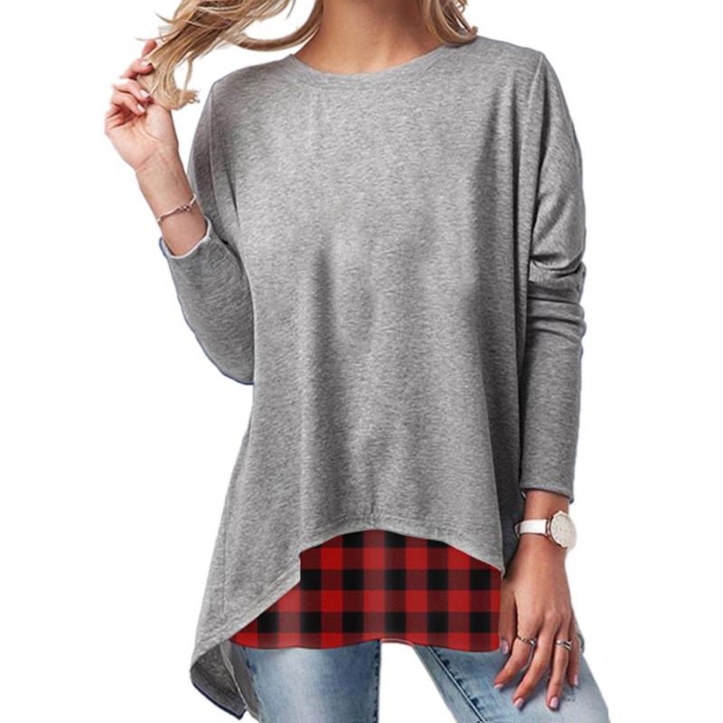 Damen Europäisch Amerikanisch Frühling Herbst Neuer Stil Hoodie Einfarbig Rundhalsausschnitt Langarm Pullover Lässig Vielseitiges Oberteil