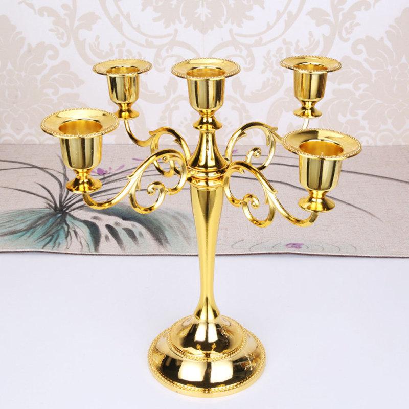 3Heads/5Heads Romantic Candelabra for Wedding Props Dinning Table Hotel Decor