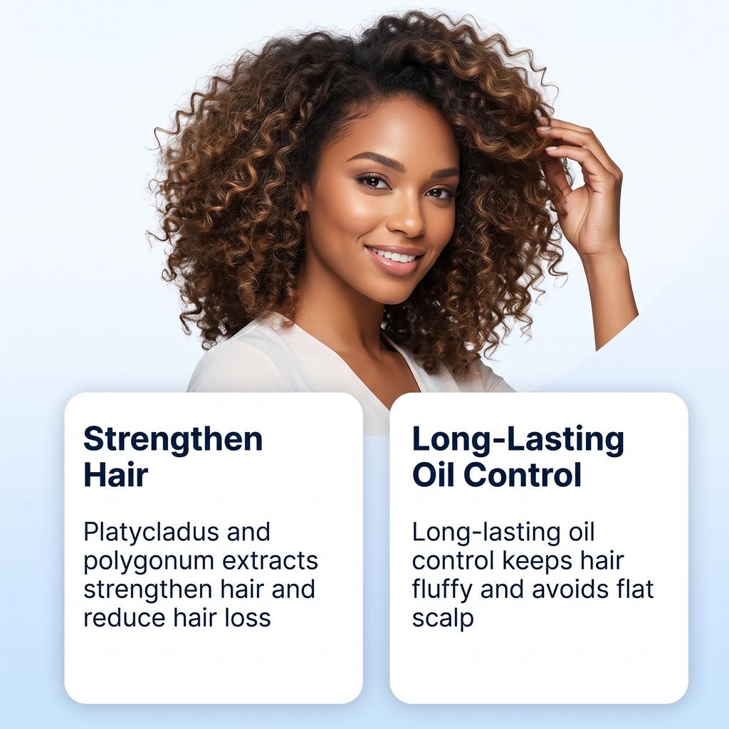 Refreshing shampoo containing arborvitae leaves, polygonum multiflorum, angelica root, and rosemary, designed to control oil