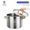 304 Stainless Steel Induction Soup Pot with Lid