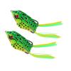 2Pcs Soft Silicone Fishing Baits Simulated Frog Fishing Lure with Hooks Crankbait Tackle Crank Baits Fishing Tackle