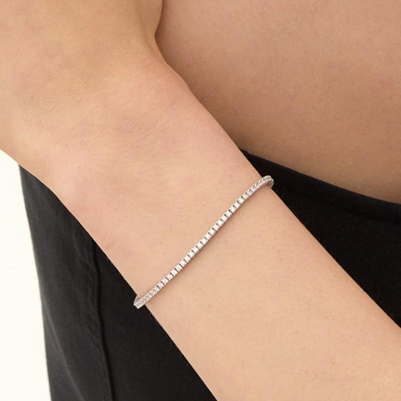 

Hyeres-lor Essence Silver (W) 4-Prong Tennis Bracelet 2.0mm HL4B55426W9 18.5cm