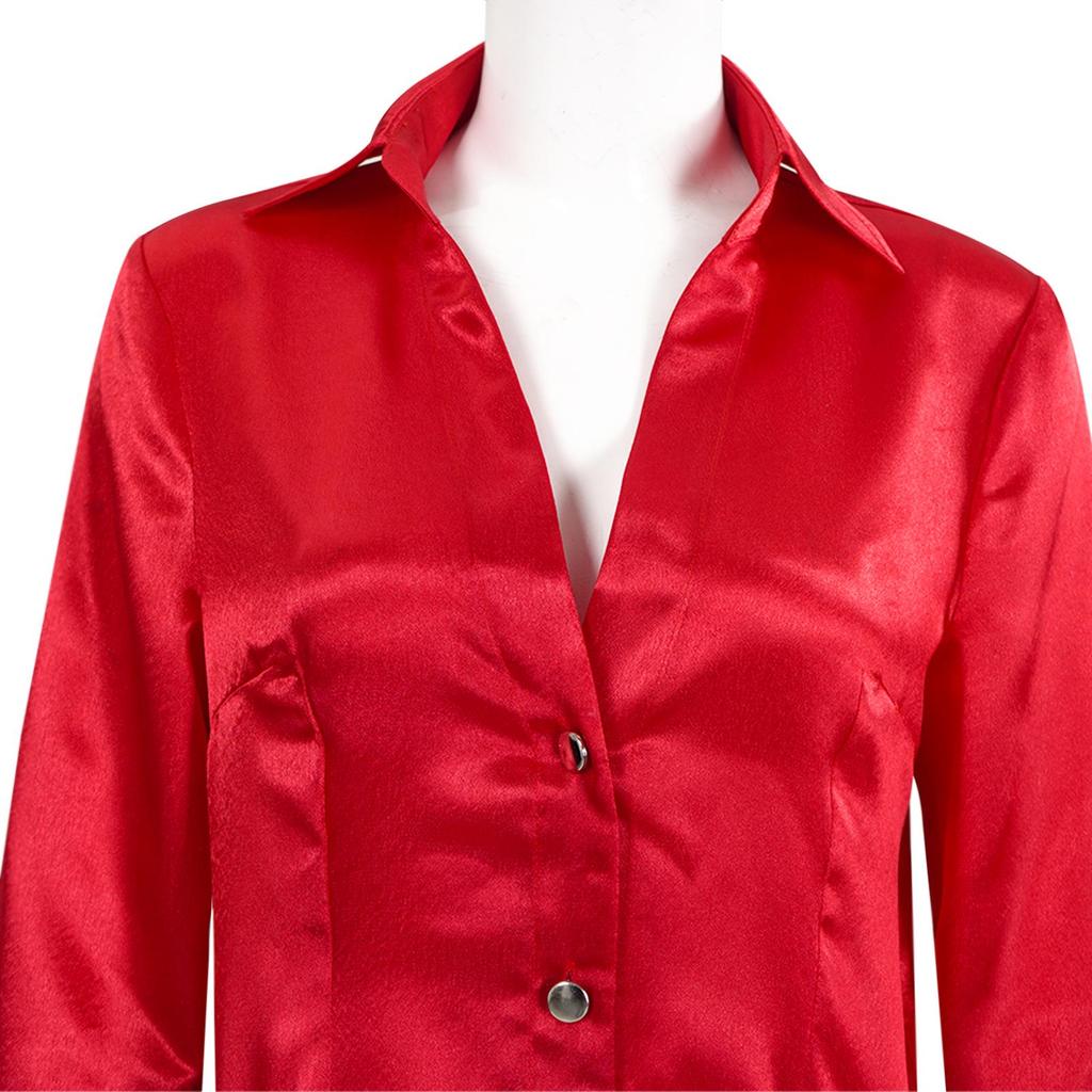 Ada Wong Resident Evil Červené tričko Cosplay Kostýmová sada pro ženy