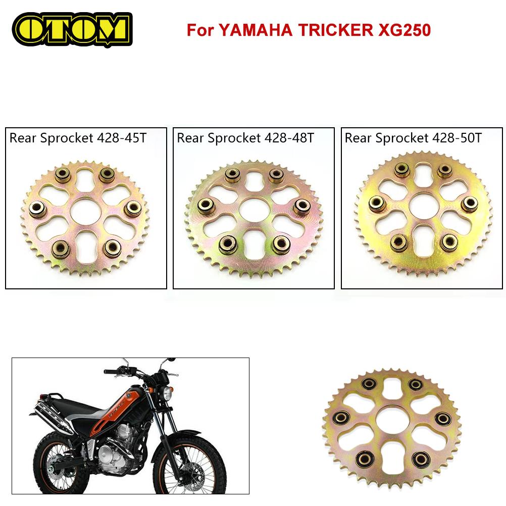 For YAMAHA TRICKER XG250 Motorcycle Rear Sprocket 428-45T 48T 50T Wheel Driven Plate Transmission Gear Off-road Accessories Bike