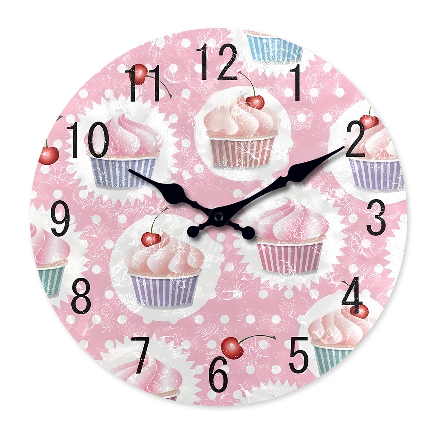 High-Quality Cute High-Quality Colorful High-Quality Cupcake High-Quality Polka High-Quality Dot High-Quality Pattern High-Quality Wooden (as the picture,10 Inch)