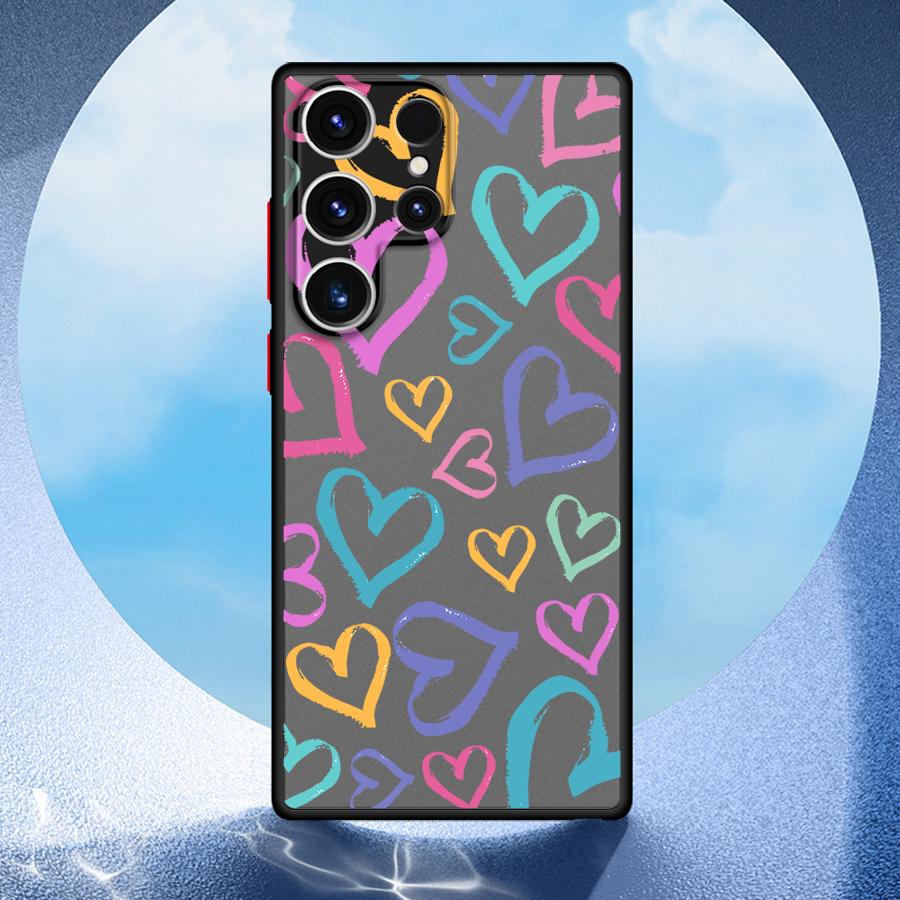 Kreatives Liebeskunst Hülle für Samsung Galaxy S21 S23 FE Note 20 Ultra 10+ S20 FE S26 S22 S25 Ultra S24 Plus Funda Rückseite Handyhülle
