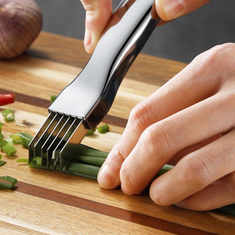 1Pcs Stainless Steel Scallion Cutter Shred Knife Creative Vegetable Fruit Shredders Slicer Speedy Onion Graters Kitchen Gadgets