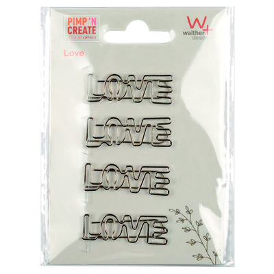 PIMP AND CREATE Metal Paper Clip Lettering LOVE
