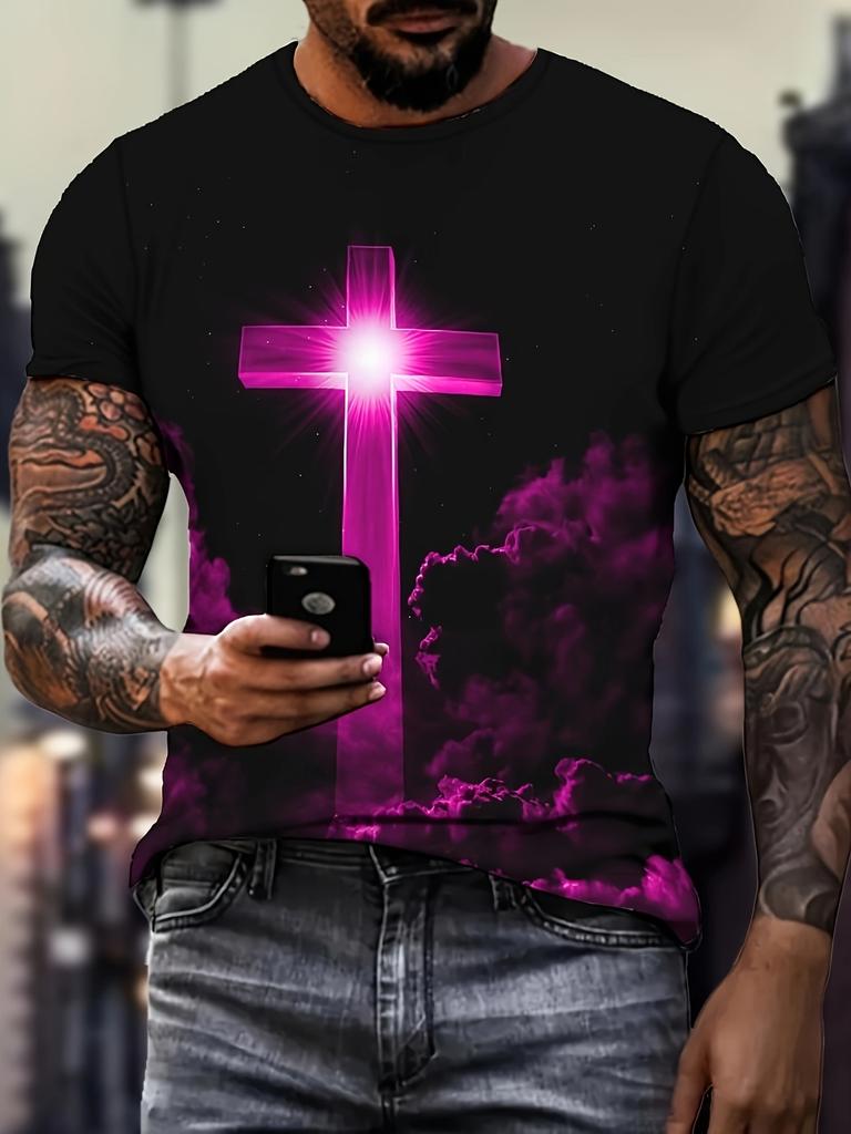 Camisetas Deportivas Casuales de Verano para Hombre Holgadas de Secado Rápido Cuello Redondo Estampado Gráfico 3D Manga Corta