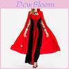Elegant Red Cape Costume For Women Perfect For Halloween Parties And Role Play Games