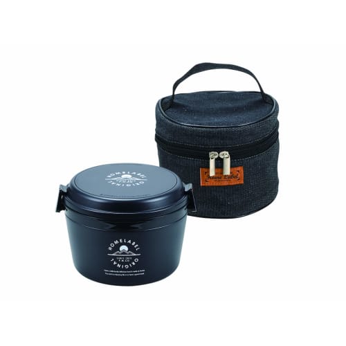 PEARL METAL Donburi Lunch Jar 1060 with Bag, Black, Home Label HB-5450