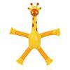 Stretchable Suction Cup Giraffe Robot Toy with Light-Up and Pull Tube, Interactive Kids Toy