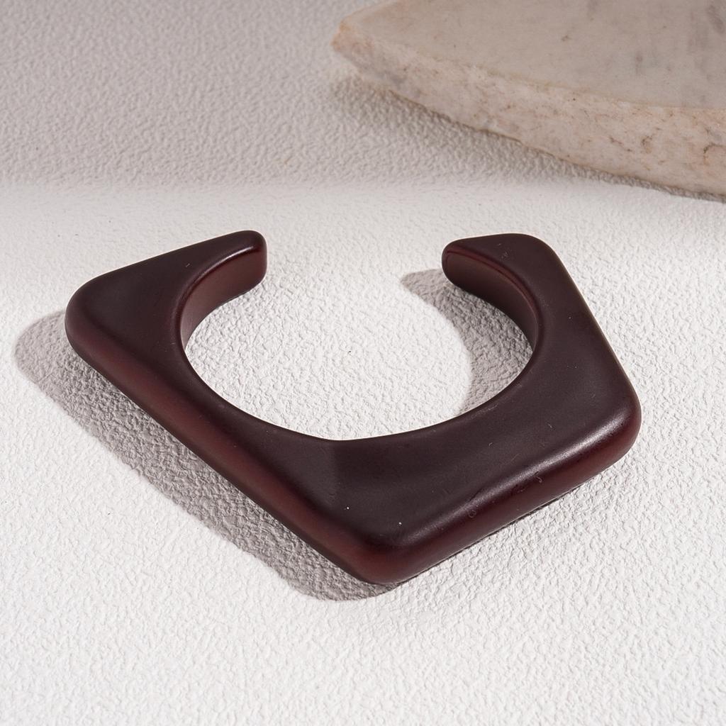 DIEZI 8 Style Vintage Simple Cuff Bangles Fashion Hip Hop Geometric Brown Acrylic Resin Wide Bangles Bracelet Women Men Jewelry