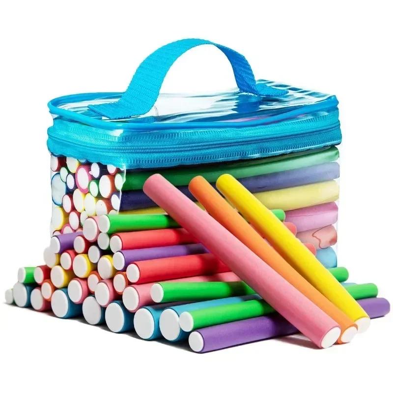 42pcs/Set Flexible Curling Rods Hair Twist Flexi Rods Hair Curlers Set Twist Foam Hairs Rollers DIY No Heat Hair Rods Rollers