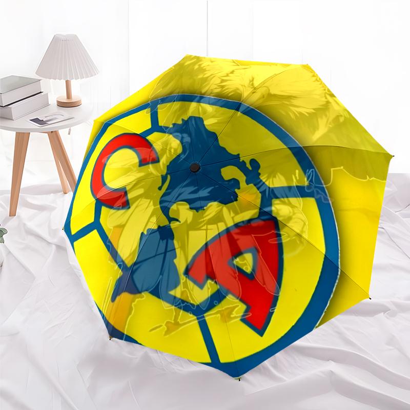 Club América Fashionable Automatic Opening/Closing Folding Umbrella. Portable and Foldable, Ideal for Gift, Travel, and Daily Use.