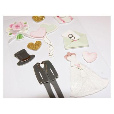 Embossed Stickers with Gold and Glitter - Perfect Match!