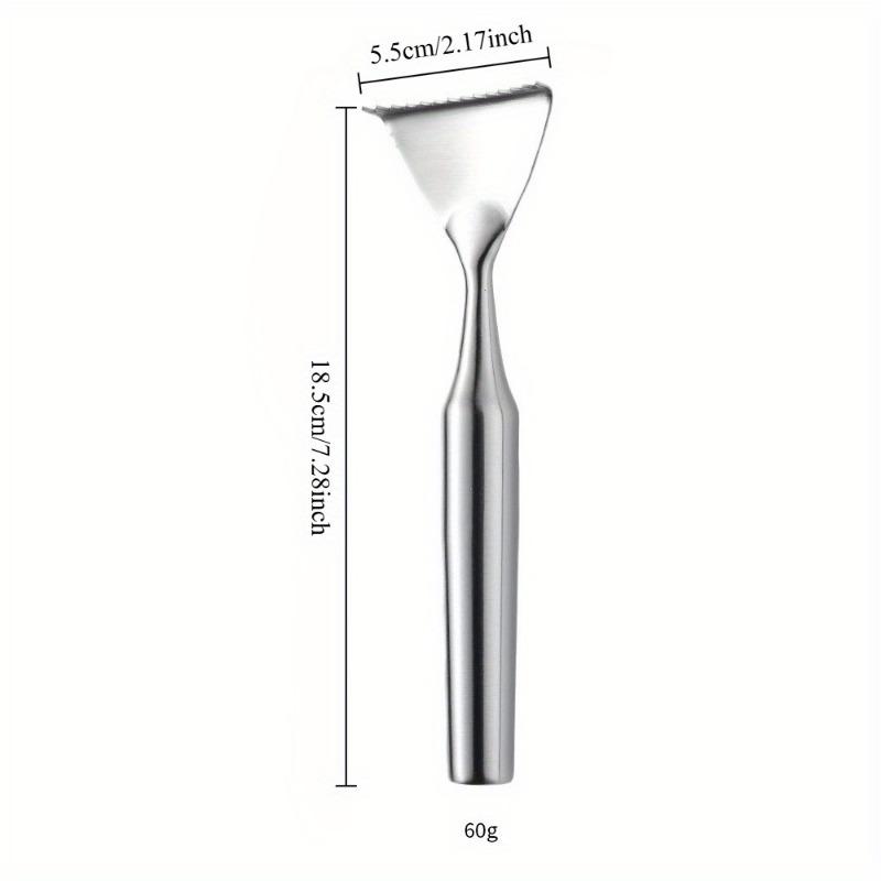 [Fish Scale Planer] 1pc premium 304 stainless steel manual fish scaler. Thick sturdy blade for quick descaling, ideal for home seafood prep.