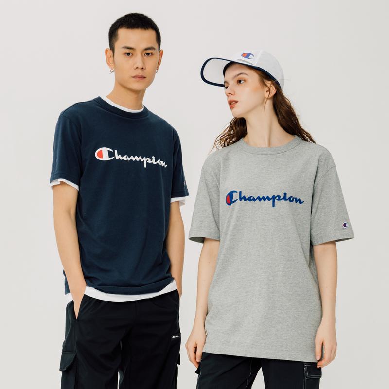 Champion T Shirt Japan Version Unisex Navy Blue C3-P302-C370