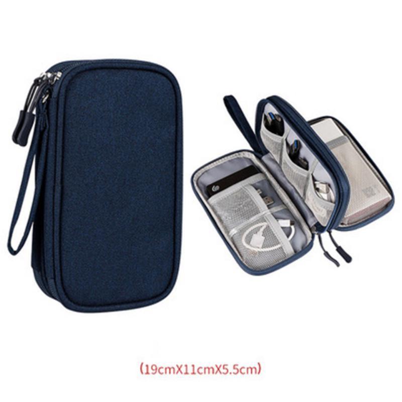 New Travel Organizer Bag Cable Storage Organizers Pouch Carry Case Portable Waterproof Double Layers Storage Bags for Cable Cord