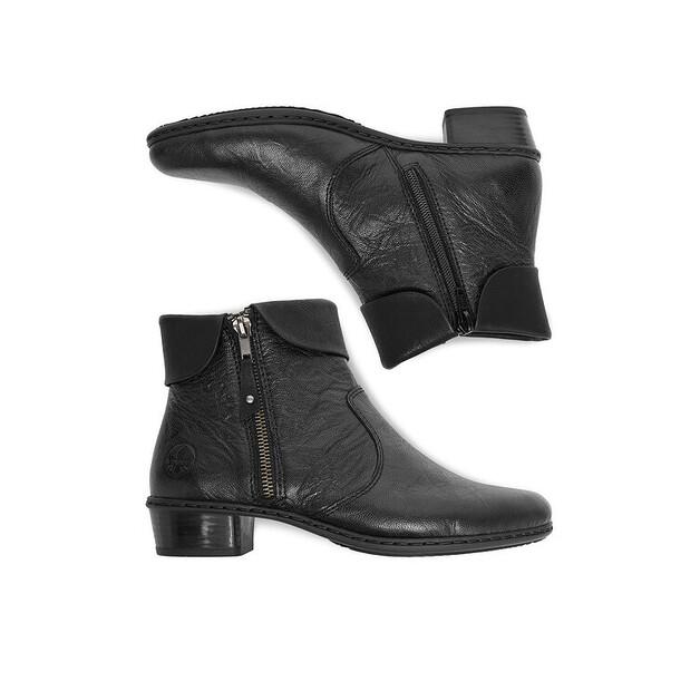 Rieker Y07A8-01 Black Ankle Boots