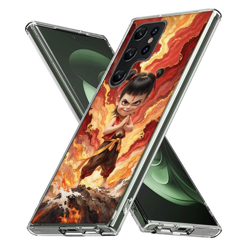 N-Nezha Anime Movie Capa Phone Case For Samsung S26 Ultra S25 Edge Galaxy S23 S21 S20 S24 FE S22 S10 Plus Cover Clear TPU Shell
