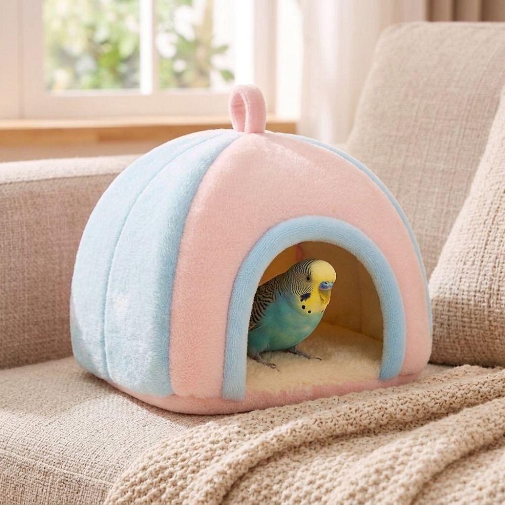Thick Velvet Plush Hanging Bird Bed Sherpa Inner Liner Small Bird Winter House Pet Bird Supplies
