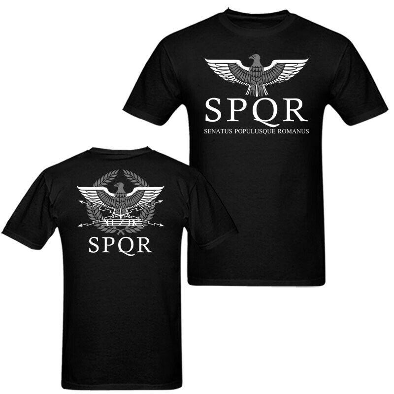 

Spqr Eagle Rome Latin Men S T Shirt Unisex New Spring High-Elastic Cotton New Funny T Shirts Tees Harajuku Streetwear S