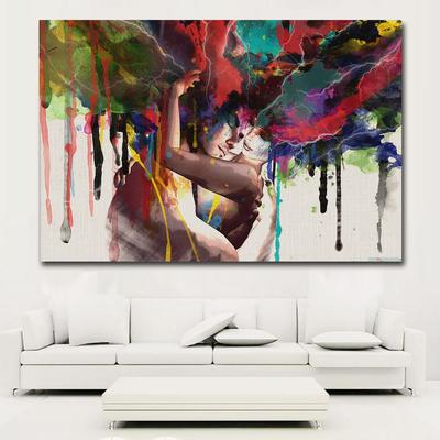 Modern Abstract Couple Hugging Pictures Canvas Painting Nordic Posters And Prints For Living Room Wall Art Decoration