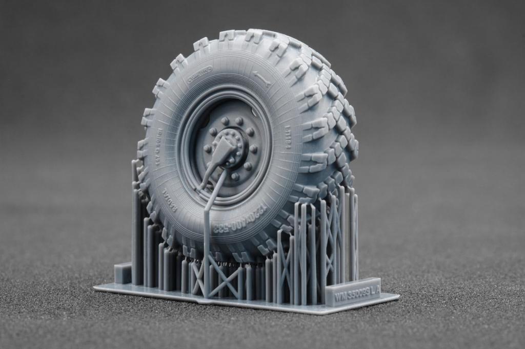 Truck Wheel Set Plastic Model Parts SCXWM35008S Scale-X 1/35 KAMAZ-4310 Weight-Deforming (7 Pieces) (for ICM) (Military Vehicle)
