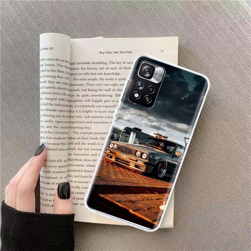 Car for B- Bmwes-S E30 Phone Case For Redmi Note 13 12 Pro Plus 14 15 Pro 5G 11 11T 11E 11S 10 Pro 10S 9 9S Cover Cell Clear TPU