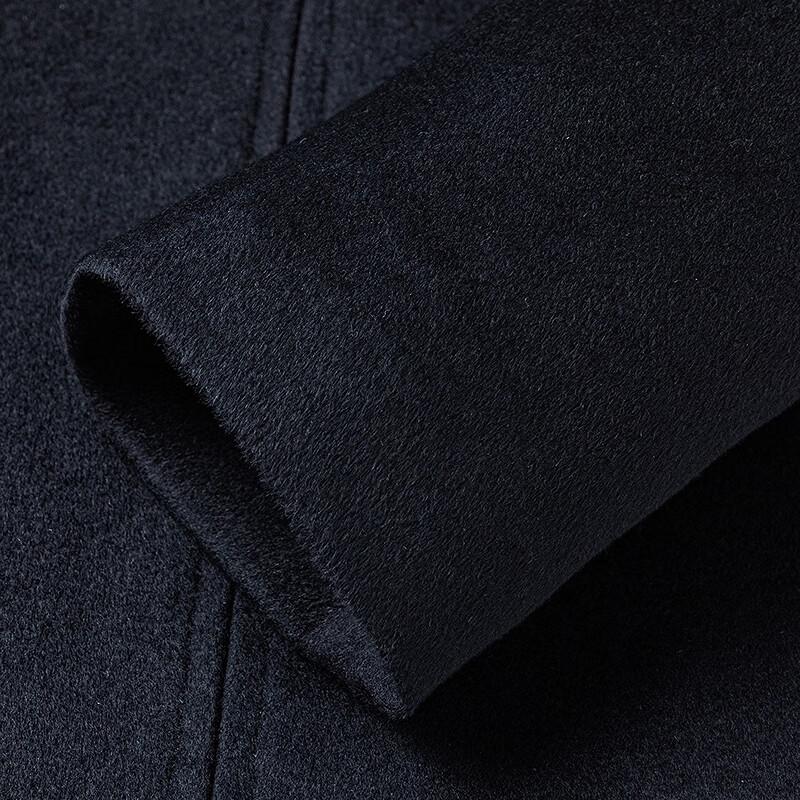 FAPAI Men's Pure Wool Detachable Down Liner Overcoat