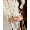 Wood Rhyme Leisure Wind: Summer Bohemian Wooden Necklace - New Chinese Style Clavicle Chain for Women, Retro Holiday Accessory.