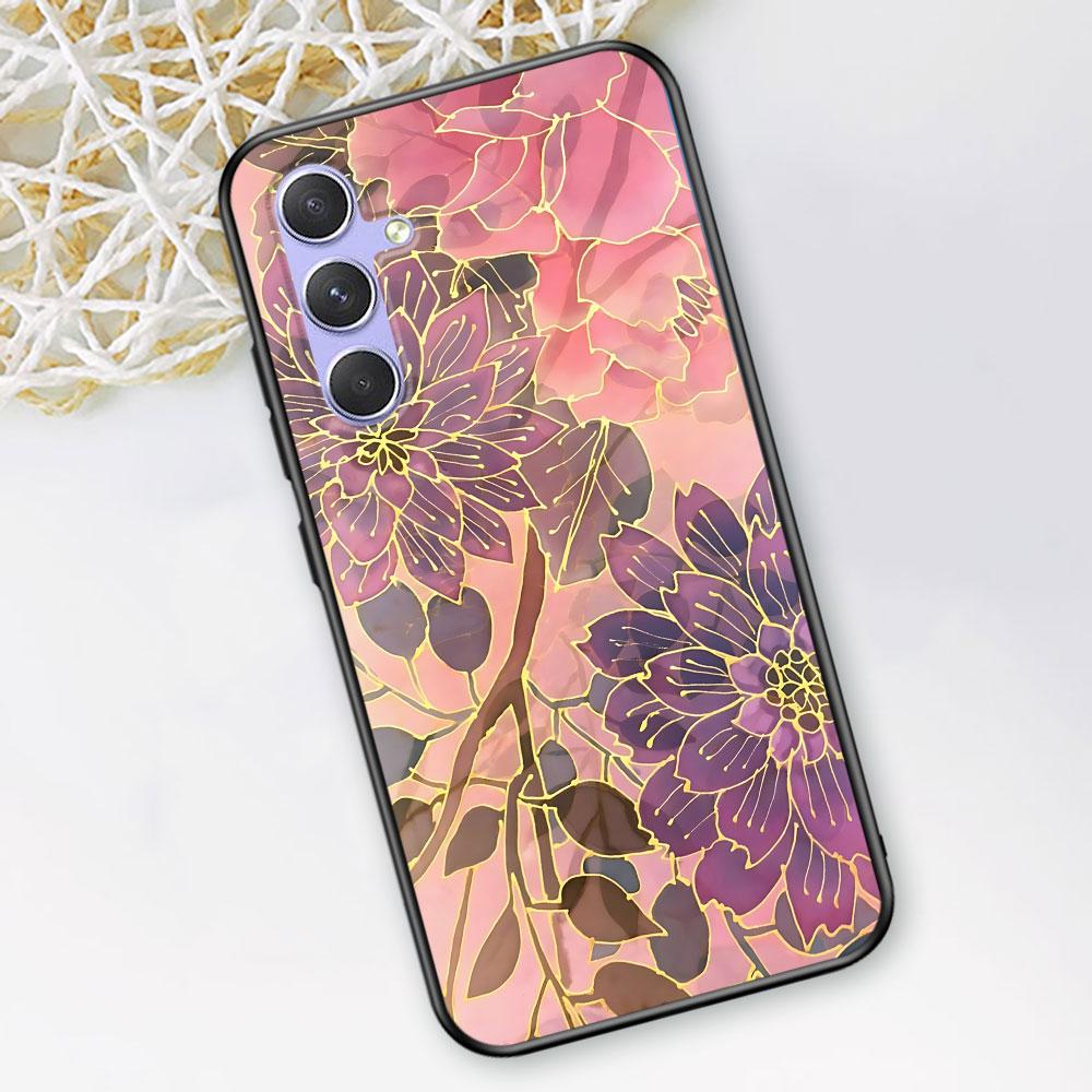 Rose Love Heart Gold Case for Samsung Galaxy A51 A53 A54 A31 A52 A12 A13 A21s A22 A32 A11 A22 A33 A41 A52s A73 TPU Phone Cover