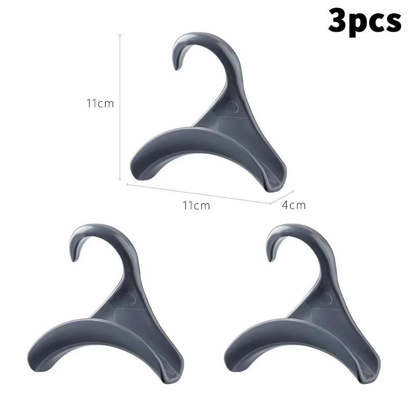 3/5Pcs Widen Plastics Hanger Connection Hook Stackable Space Saving Storage Multifunctional Bag And Hat Hanging Rack