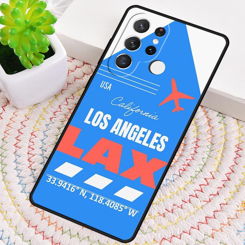 Funny Airport Code Phone Case for Samsung Galaxy Note 10 Pro S26 Ultra S23 S24 FE S25 S21 S22 PLUS Shockproof Cove