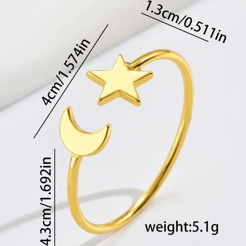 1-24PCSFashion Simple Alloy Moon Star Napkin Rings Gold Metal Table Decor for Ramadan Eid Islamic Party Banquet Kitchen Home Use
