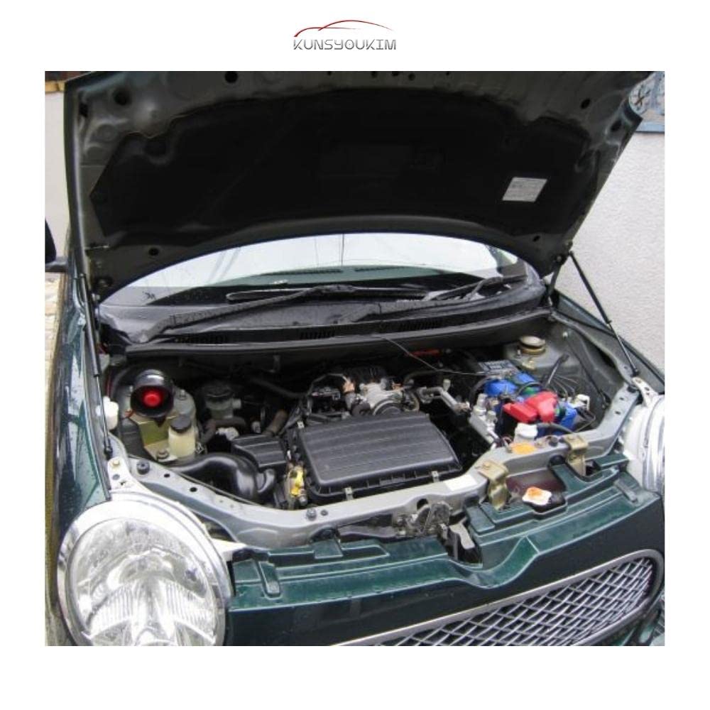 KUNSYOUKIM Bonnet Damper Kit for Daihatsu Mira Gino L700S Set of with Warranty with Steel (1999-2001), No-Drilling Required, 2, 1-Year (Black Base)