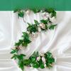 2.4m Enredadera de Flores de Rosa de Seda Artificial en Floración Hiedra Decoración para el Hogar y Bodas