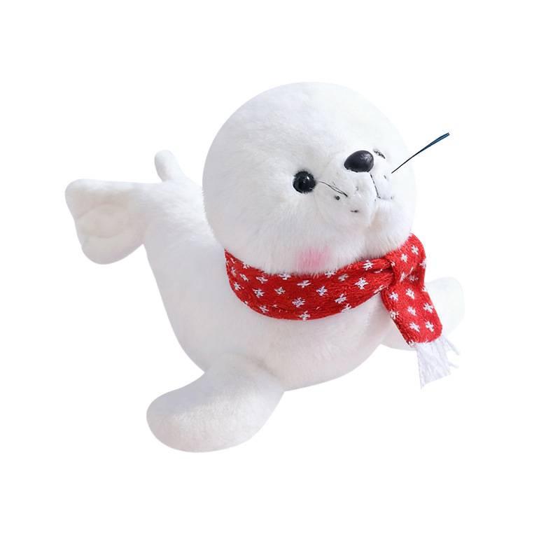 Weihnachts-Seelöwen-Stofftier - Meeresaquarium Stoffpuppe, Perfektes Geschenk für Kinder