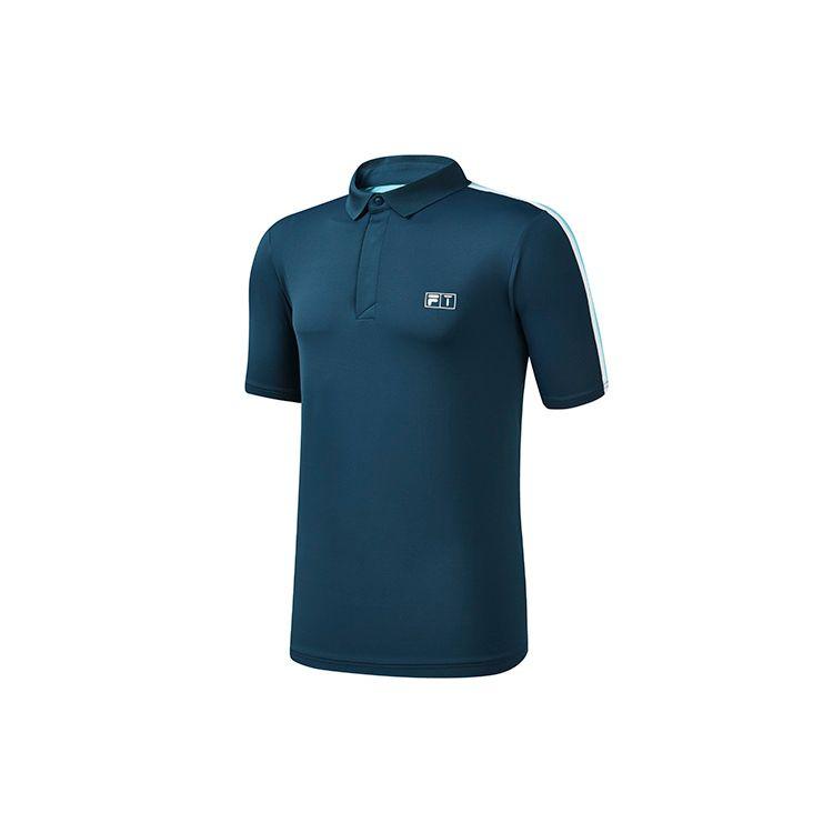 Fila Athletics SS22 Color Block Knitted Golf Logo Sports Casual Short Sleeve Polo Shirt Men Polo Shirts A11M235143F-ZA