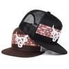 Unisex Rinderkopf Stickerei Hip-Hop Netzmützen Frühling Sommer Outdoor Verstellbare Lässige Baseballkappen Sonnenschutz Mütze Kappe
