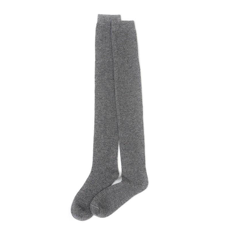 Womens Over Knee Cashmere Socks High Tube Slim Warm Versatile Solid Color Soccer Casual Wear