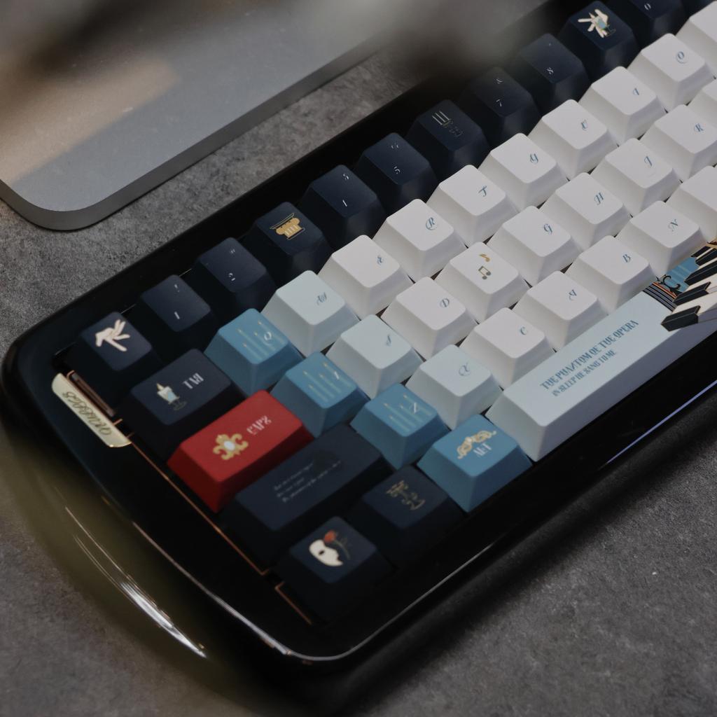 Keycaps Phantom Of The Theater Theme Sublimation 140 Keys Cherry Pbt Material Mask Black And White Retro Style Keycaps