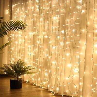 9x3/12x2m Noel Işıkları Çelenk LED Perde Buz Sarkıtı Işık Dizisi Peri Düğün Aydınlatma Dekorasyonu Ev Pencereleri Parti Bahçe